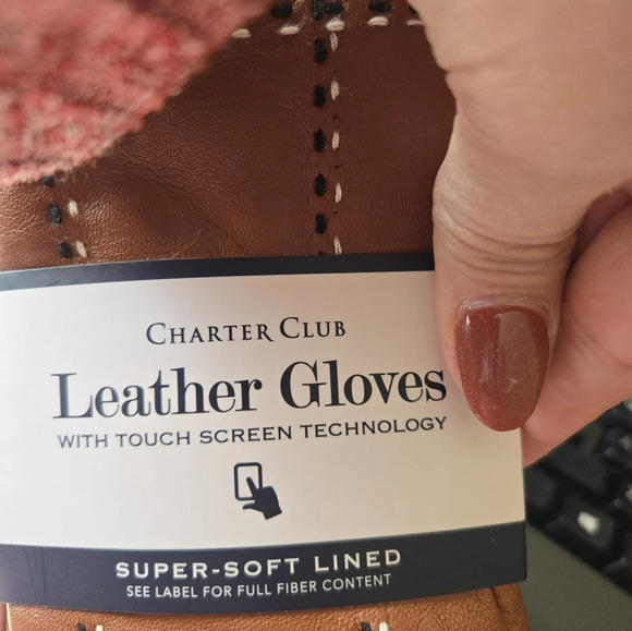NWT- Brand new with tags leather gloves w/ touch screen technology from Chart… - Picture 3 of 6